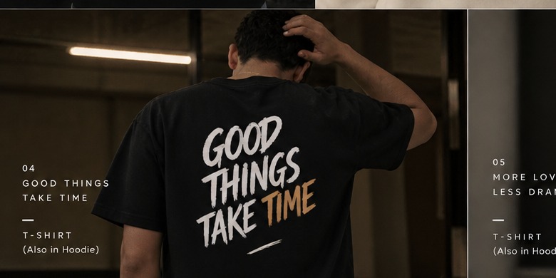 Good Things Take Time design